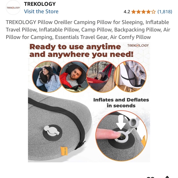 Alluf Deluxe Pillow, Camping Pillow - Picture 5 of 9